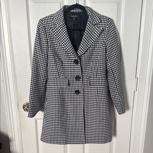 Isabella Black and White Houndstooth Blazer lightweight size 8